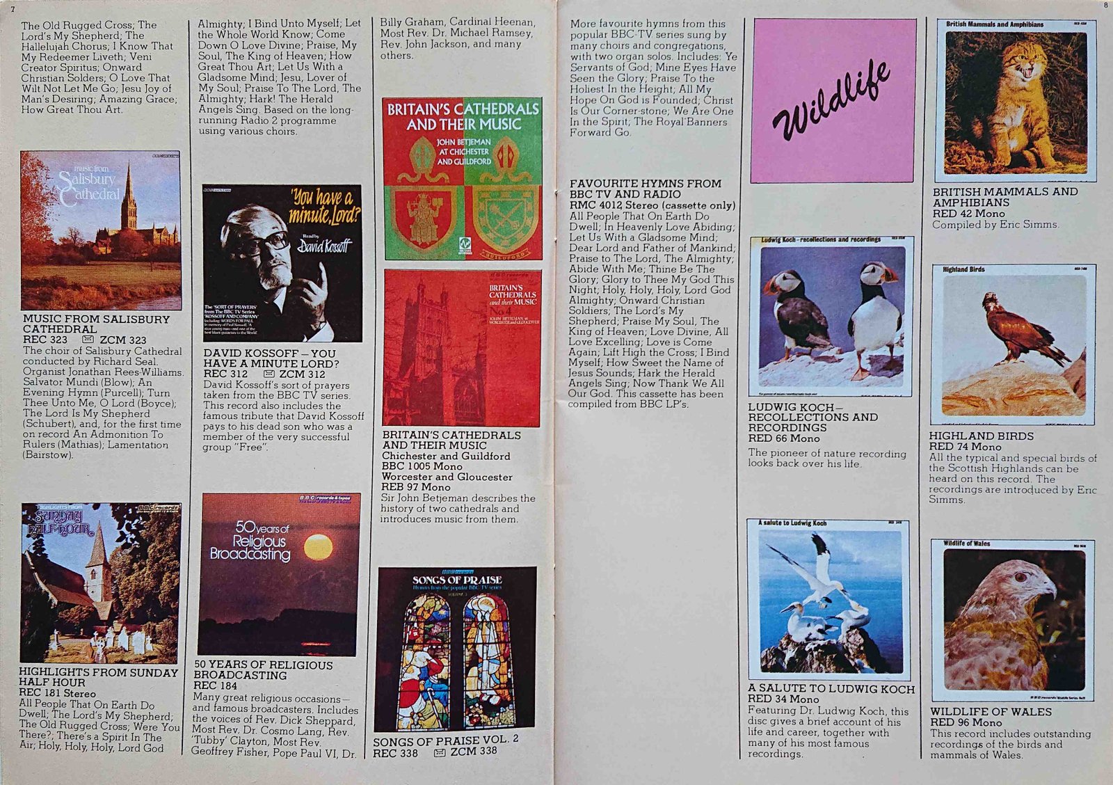 Other pages of catalogue BBC Records catalogue 1979 late